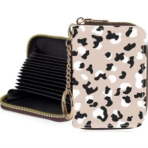 Leopard Print Card Holder Wallet